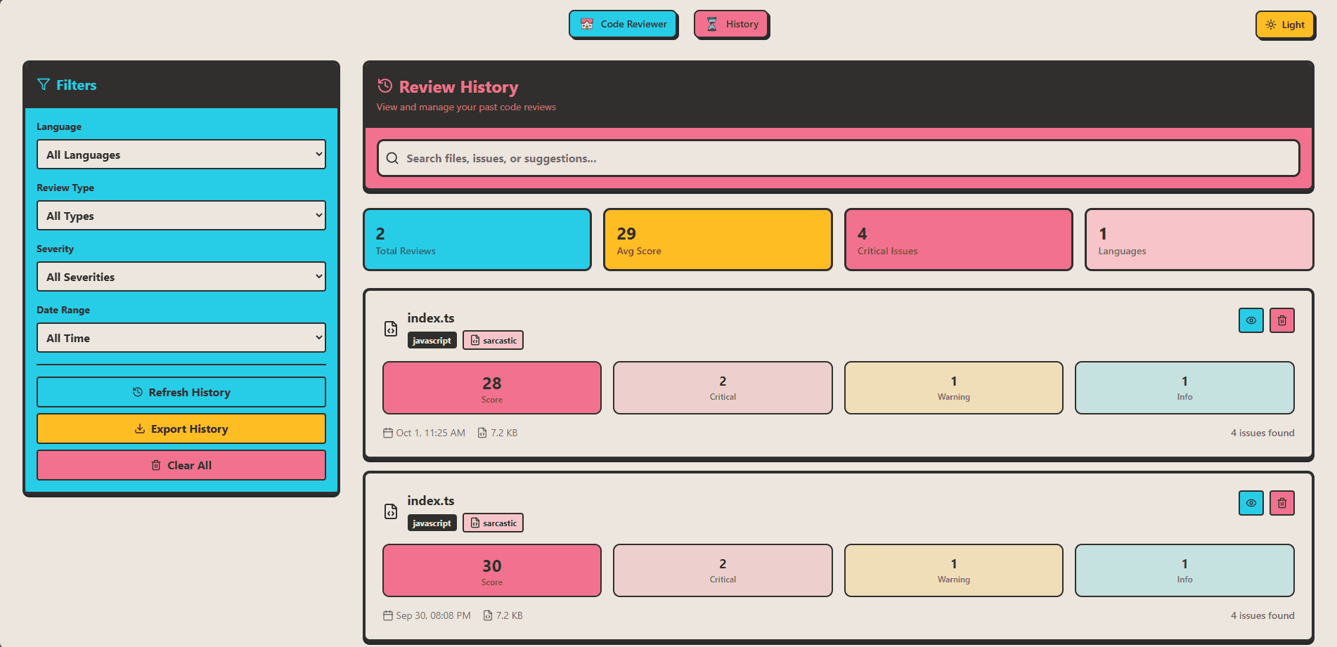 CodeRoaster detail 3