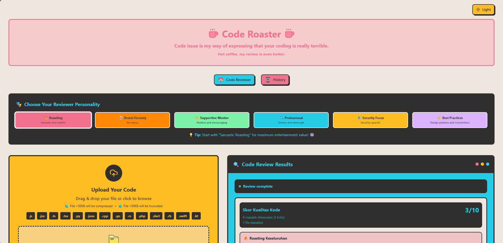 CodeRoaster detail 1