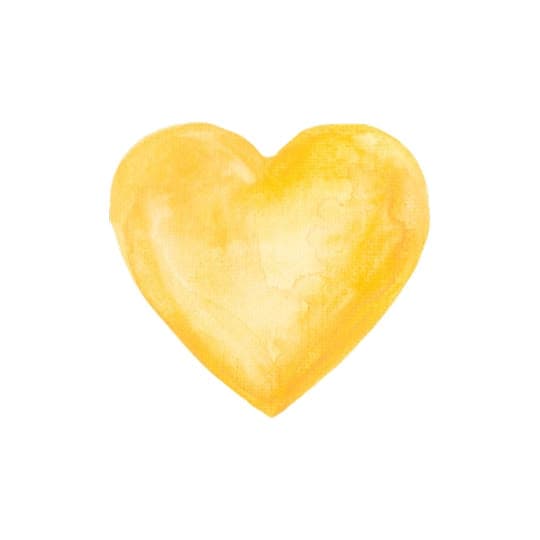 A yellow heart shining like the sun β warm like the way she brightens my days